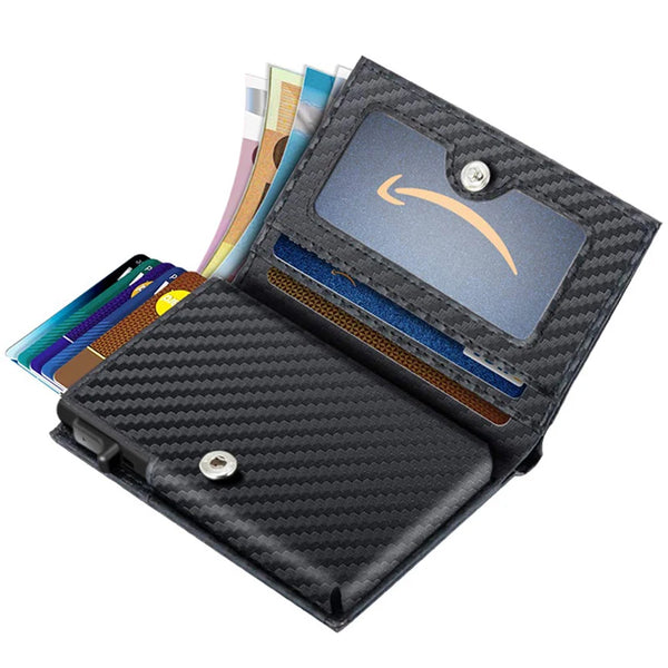 Slim Pop-Up Card Wallet Leather